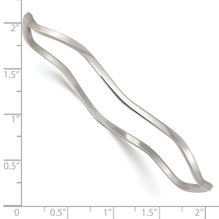 Chisel Brand Jewelry, Stainless Steel Scalloped Bangle