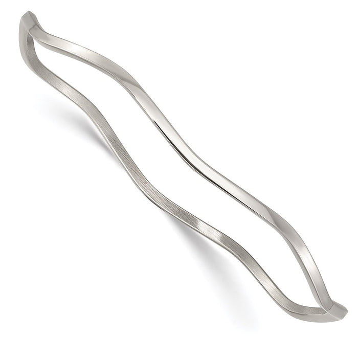 Chisel Brand Jewelry, Stainless Steel Scalloped Bangle