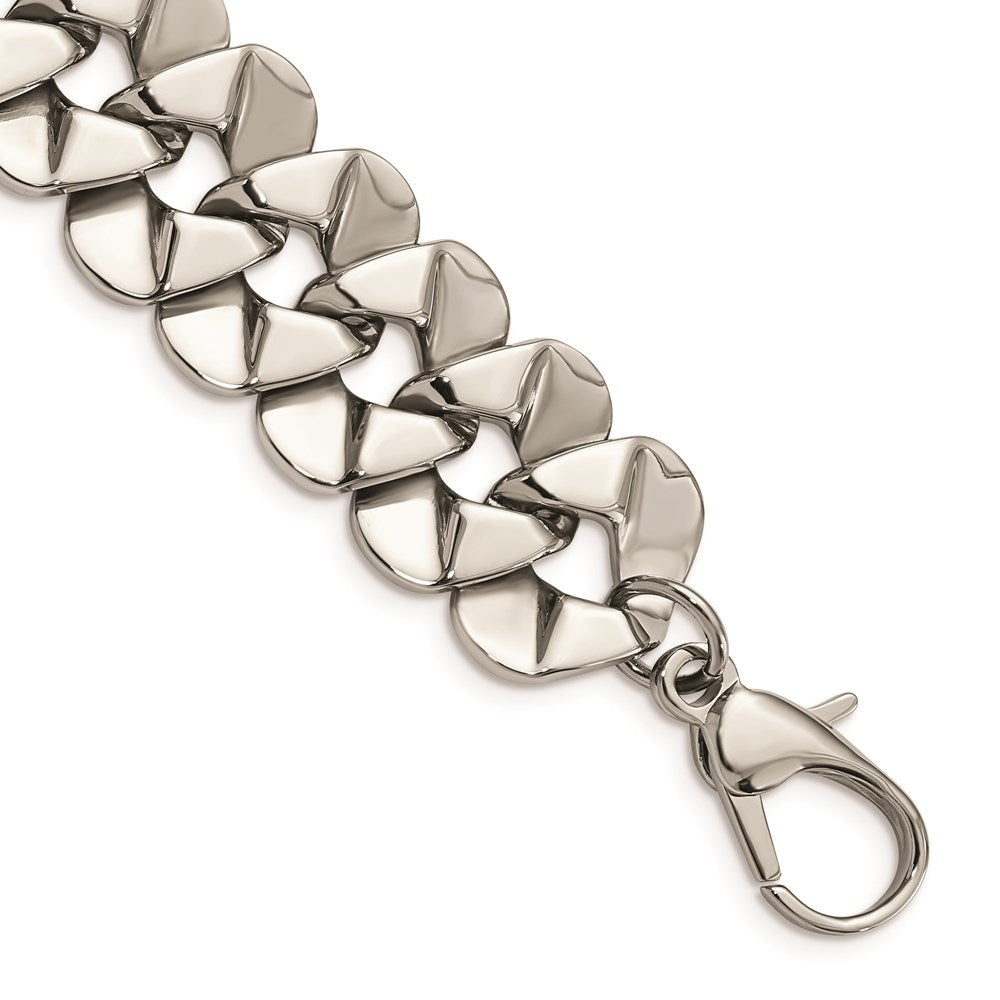 Chisel Brand Jewelry, Stainless Steel Polished Fancy 8.5in Men's Bracelet