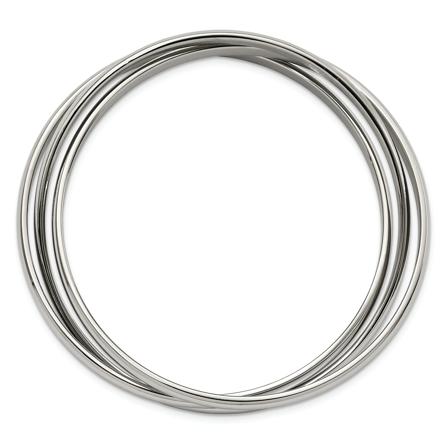 Chisel Brand Jewelry, Stainless Steel Polished Intertwined Bangles
