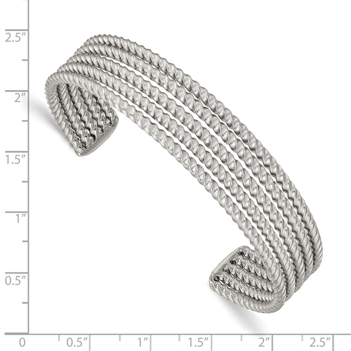 Chisel Brand Jewelry, Stainless Steel Textured Cuff Bangle