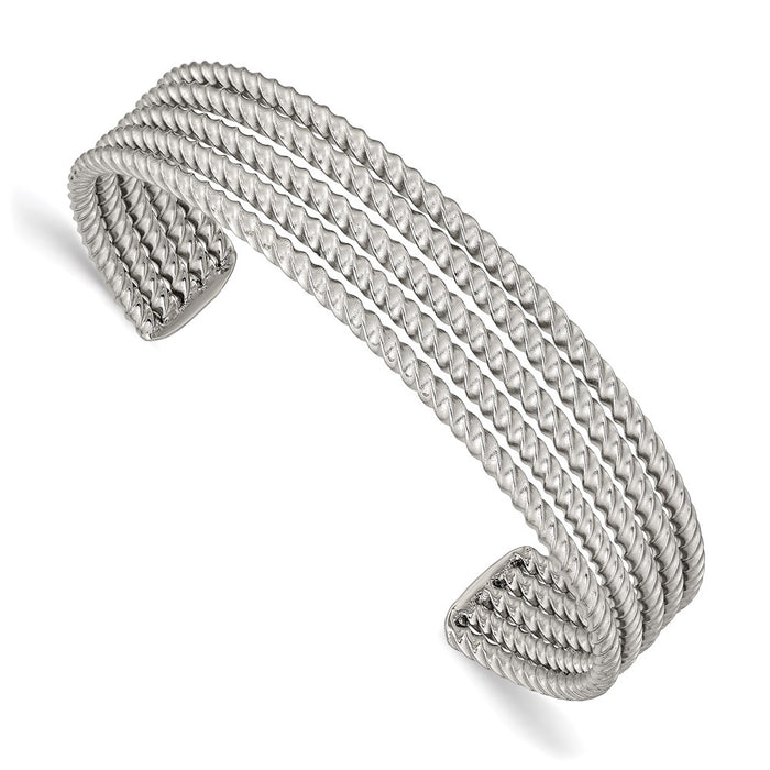 Chisel Brand Jewelry, Stainless Steel Textured Cuff Bangle