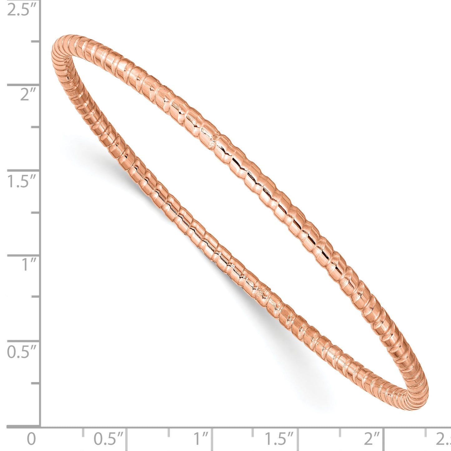 Chisel Brand Jewelry, Stainless Steel Rose IP-plated Bangle