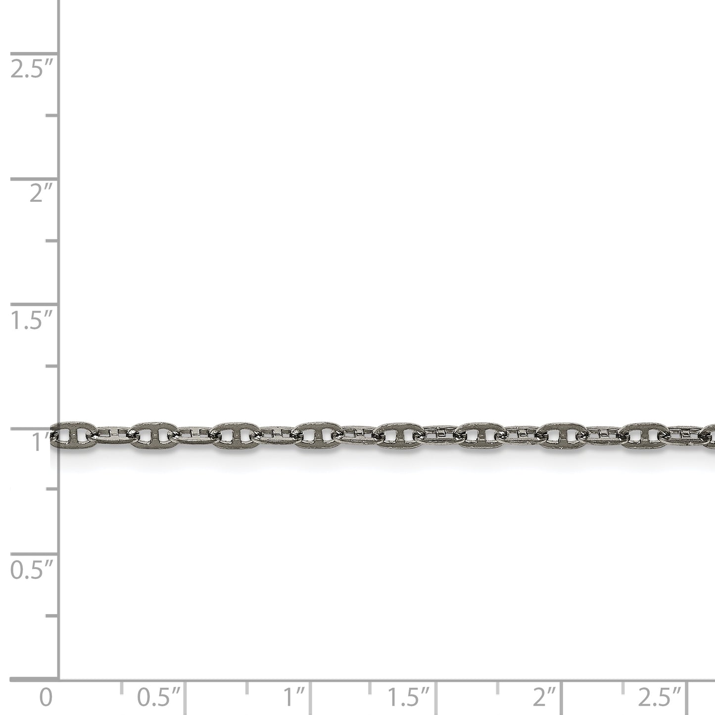 Chisel Brand Jewelry, Stainless Steel Nautical Polished 2.75mm Anchor Chain