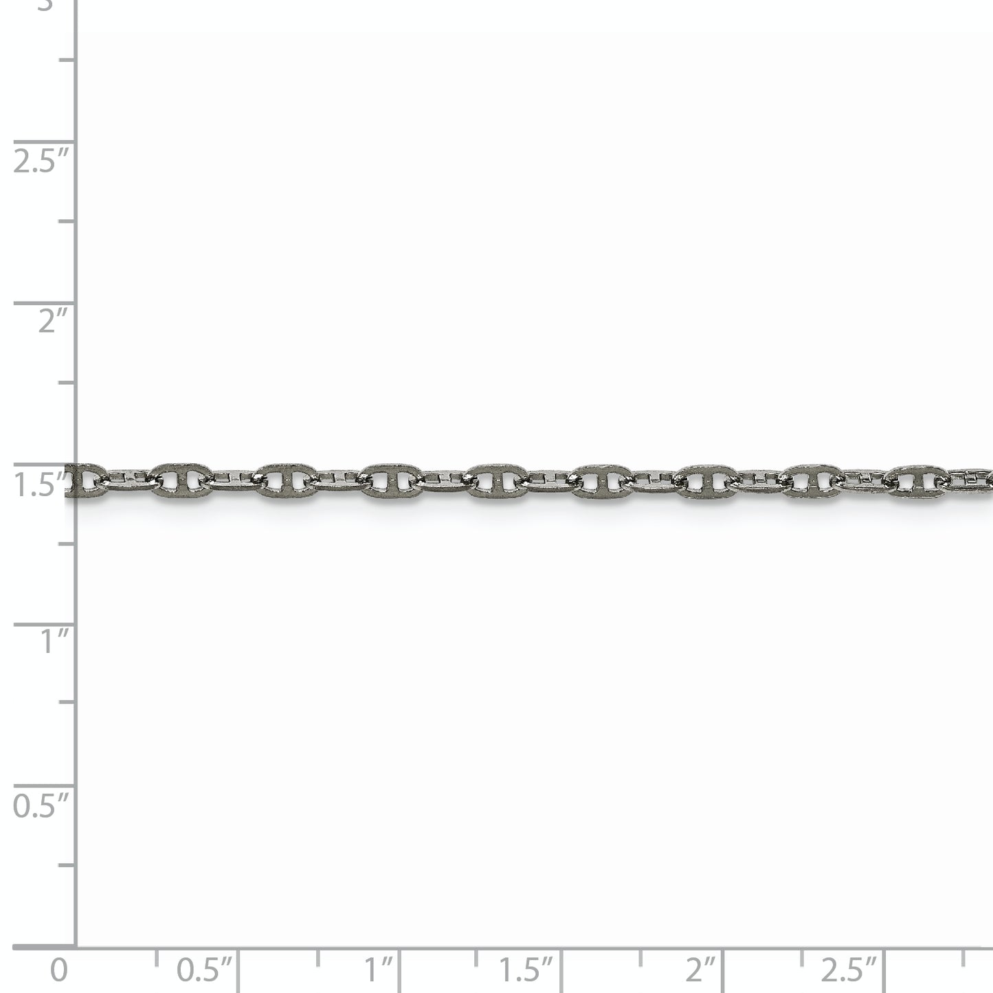 Chisel Brand Jewelry, Stainless Steel Nautical Polished 2.75mm Anchor Chain