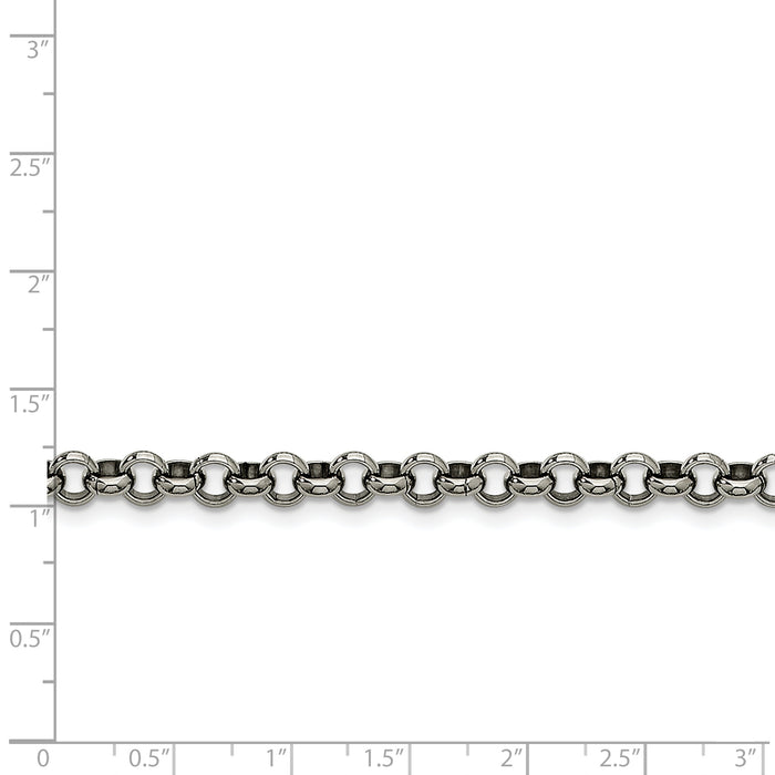 Chisel Brand Jewelry, Stainless Steel 6mm Rolo Chain