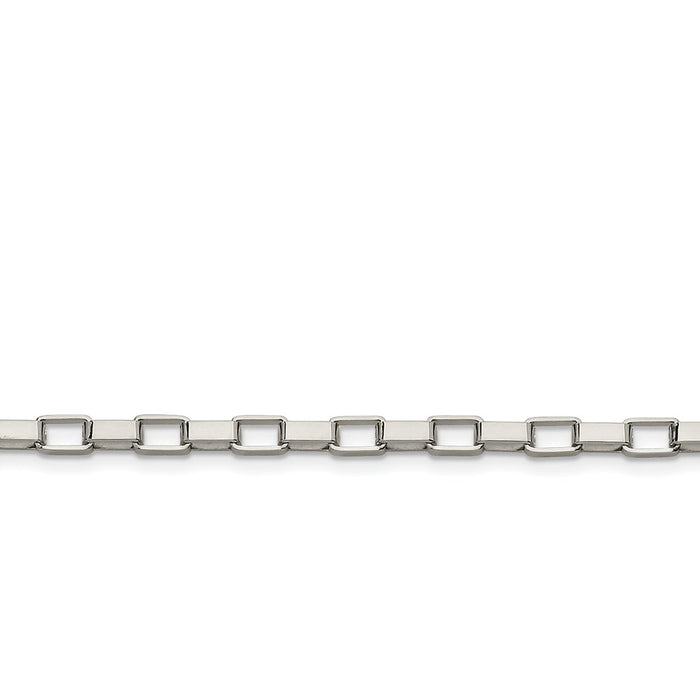 Chisel Brand Jewelry, Stainless Steel 4.8mm 8in Square Link Chain