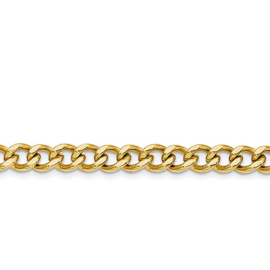 Chisel Brand Jewelry, Stainless Steel IP Gold-plated 7.5mm 8in Curb Chain