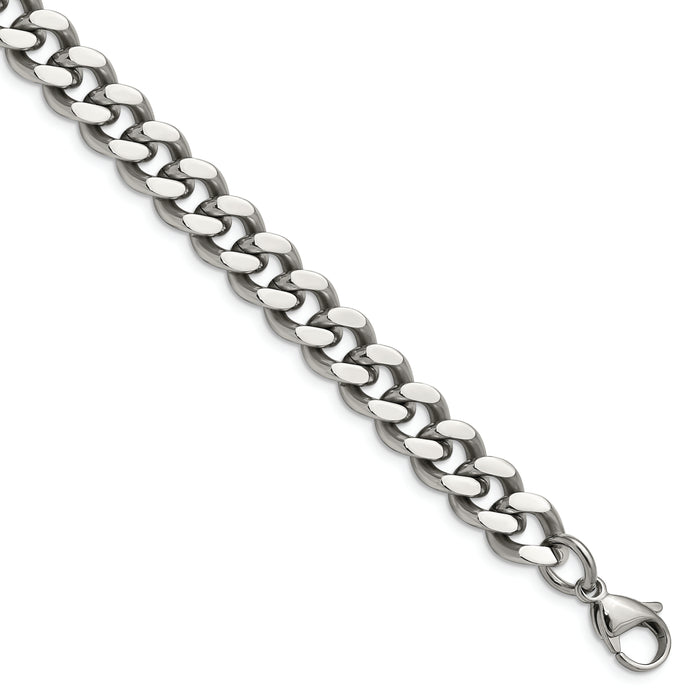 Chisel Brand Jewelry, Stainless Steel 9.5mm 7.75in Curb Chain