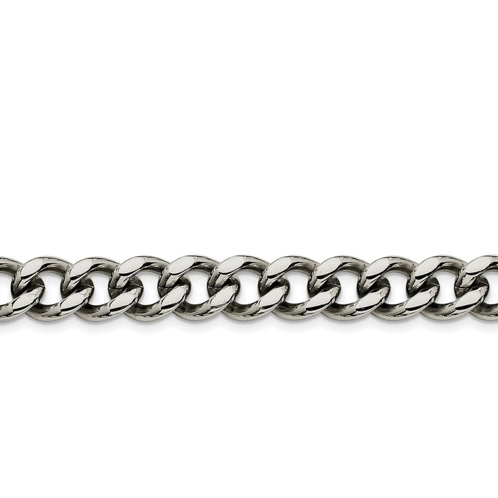 Chisel Brand Jewelry, Stainless Steel 11.50mm 8.5in Curb Chain