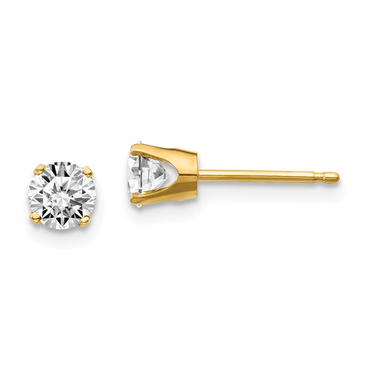 Million Charms 14y .70ct. I1 J-K Diamond Stud Push-on Post Earrings, 4.4mm x 4.4mm