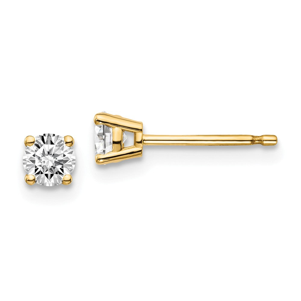 Million Charms 14y .40ct. I1 J-K Diamond Stud Push-on Post Earrings, 3.8mm x 3.8mm