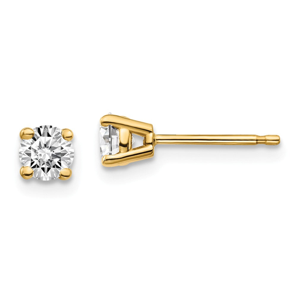 Million Charms 14y .50ct. I1 J-K Diamond Stud Push-on Post Earrings, 4.1mm x 4.1mm