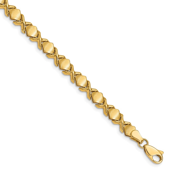 Million Charms 14k Yellow Gold Fancy Bracelet, Chain Length: 7 inches