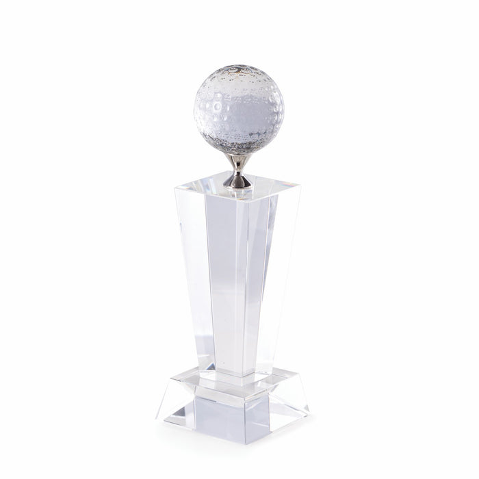Occasion Gallery Clear Color Crystal 10" Fairway Trophy with Crystal Golf Ball. 2.5 L x 2.75 W x 10 H in.