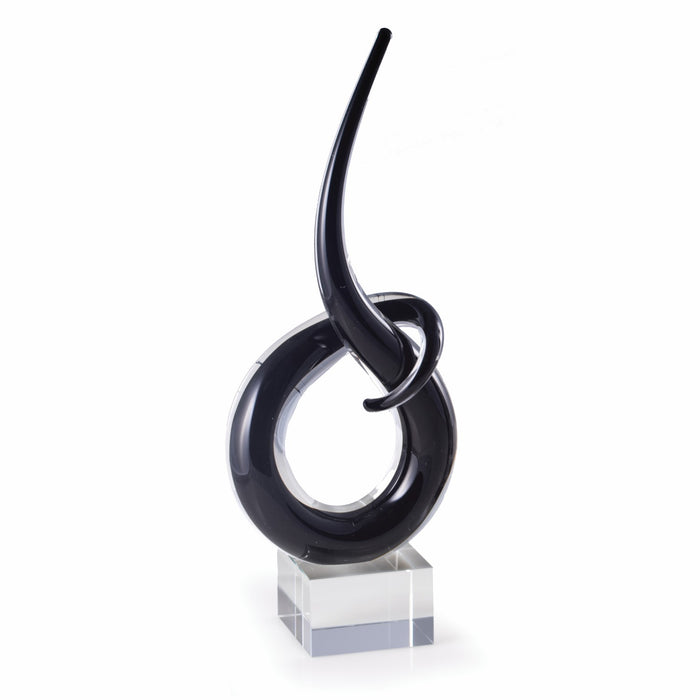 Occasion Gallery Clear Color Crystal 14" Black Spiral Trophy. 3.15 L x 3.15 W x 14.25 H in.
