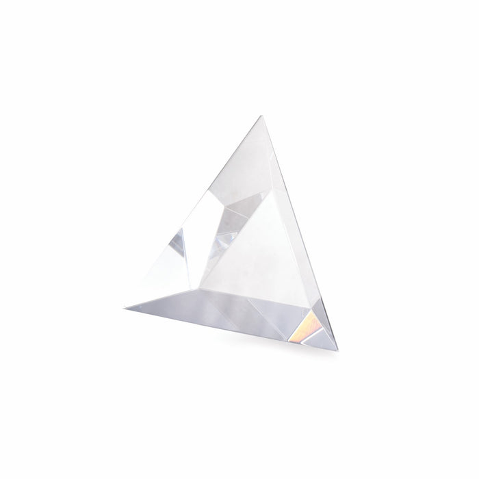 Occasion Gallery Clear Color Crystal 5 3/4" Triangular Trophy. 6.65 L x 6.65 W x 4.5 H in.