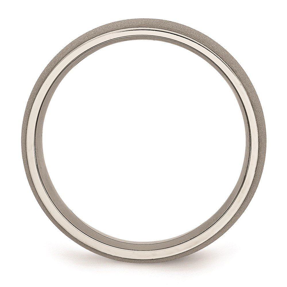 Unisex Fashion Jewelry, Chisel Brand Titanium Stone Finish 7mm Ring Band