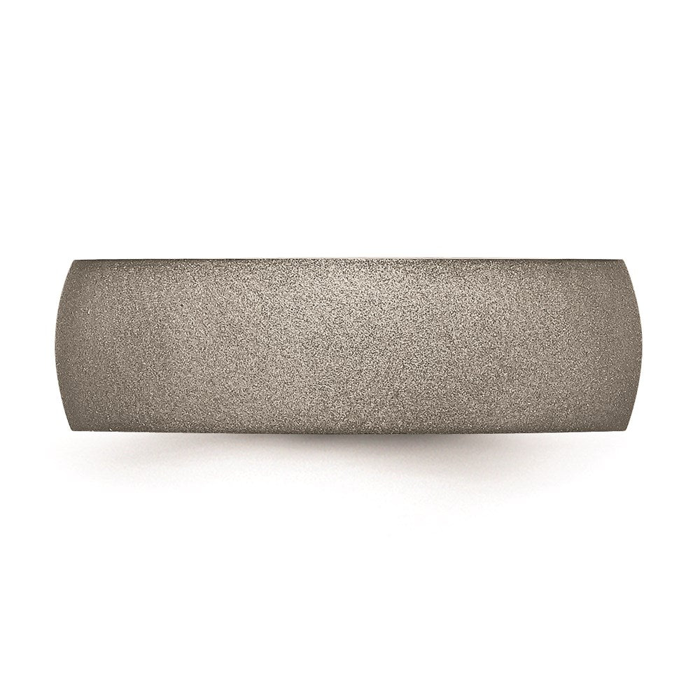 Unisex Fashion Jewelry, Chisel Brand Titanium Stone Finish 7mm Ring Band