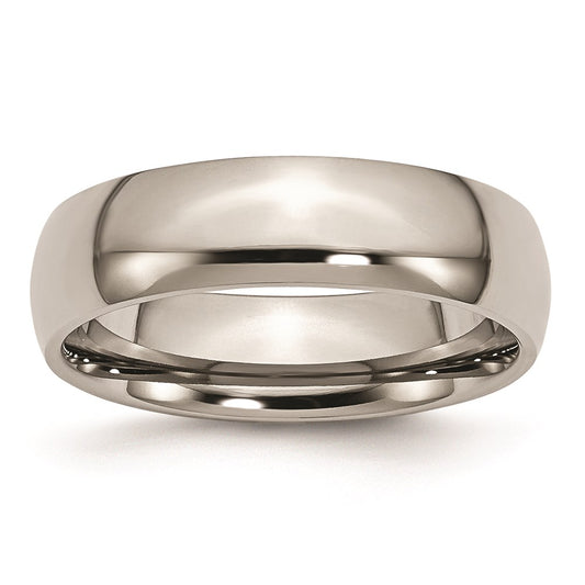 Unisex Fashion Jewelry, Chisel Brand Titanium 6mm Polished Ring Band