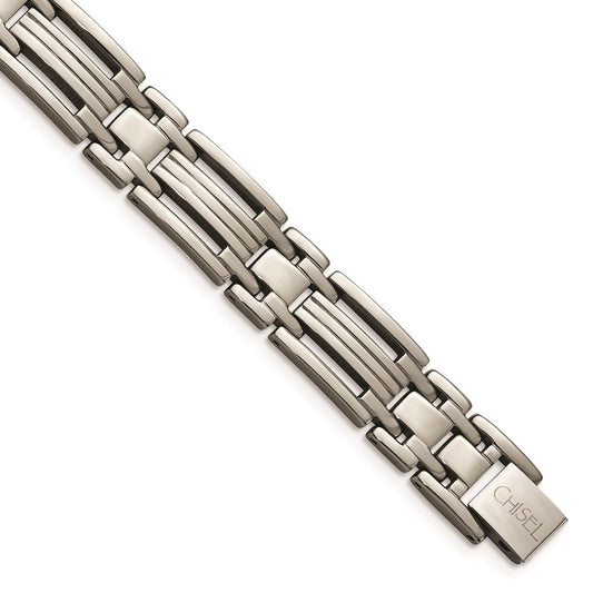 Chisel Brand Jewelry, Titanium Polished 8.5in Men's Bracelet