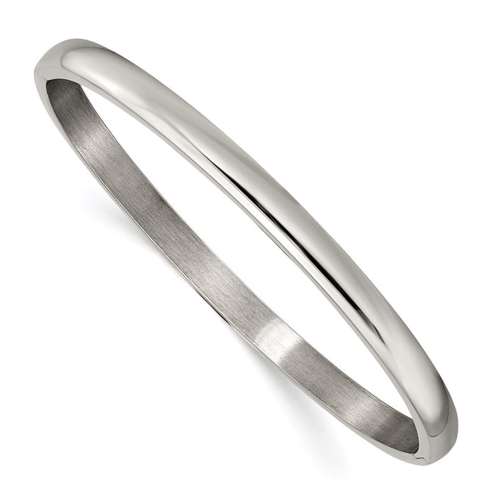 Chisel Brand Jewelry, Titanium Polished 5mm Hinged Bangle