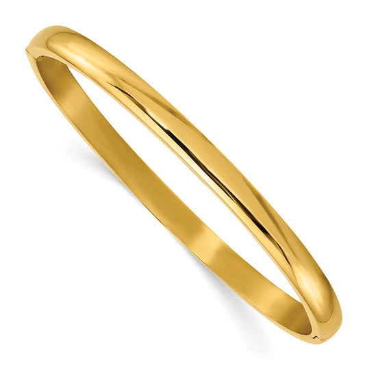 Chisel Brand Jewelry, Titanium Polished Yellow IP-plated 5mm Hinged Bangle
