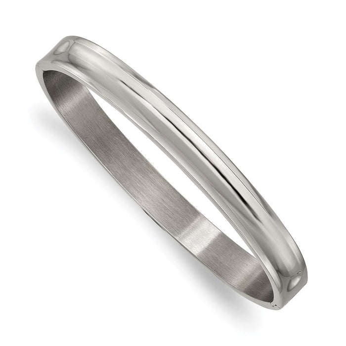 Chisel Brand Jewelry, Titanium Polished 8mm Hinged Bangle