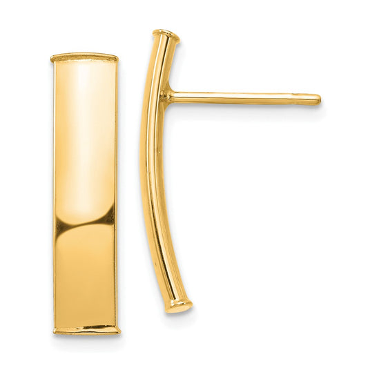 Million Charms 14k Yellow Gold Polished 5mm Post Earrings, 5mm x 5mm