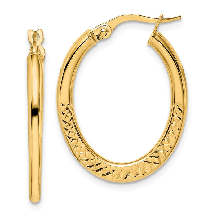 Million Charms 14k Yellow Gold Yellow Gold Hoop Earrings,