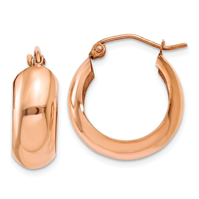 Million Charms 14k Rose Gold Hoop Earrings, 21mm x 2mm