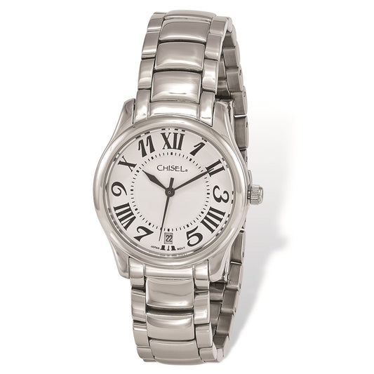 Fashion Watches,  Ladies' Chisel Stainless Steel White Dial Watch