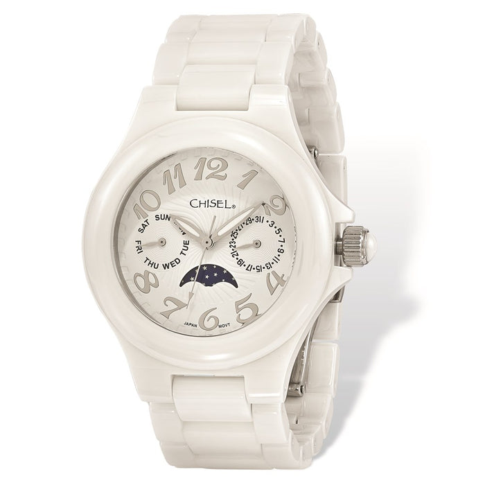 Fashion Watches,  Ladies' Chisel White Ceramic White Dial Watch