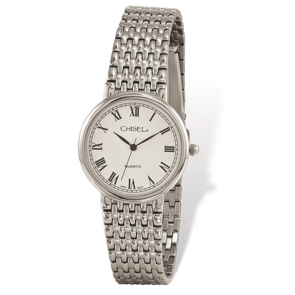 Fashion Watches,  Men's Chisel Stainless Steel White Dial Watch