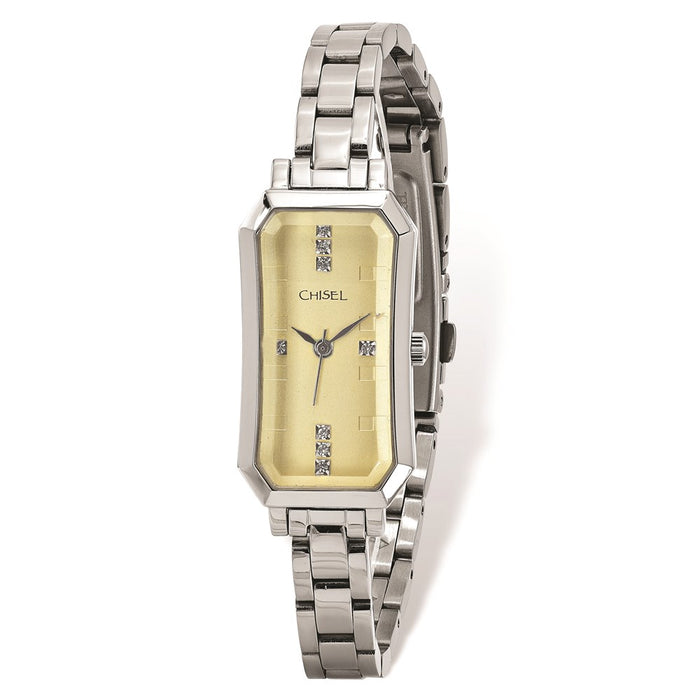 Fashion Watches,  Ladies' Chisel Stainless Steel Champagne Dial Watch