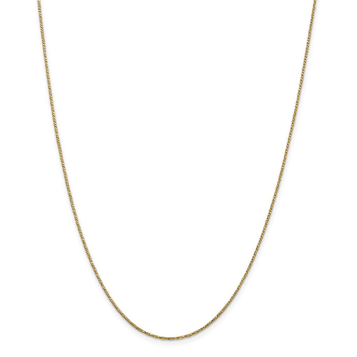 Million Charms 14k Yellow Gold, Necklace Chain, .95mm Twisted Box Chain, Chain Length: 16 inches