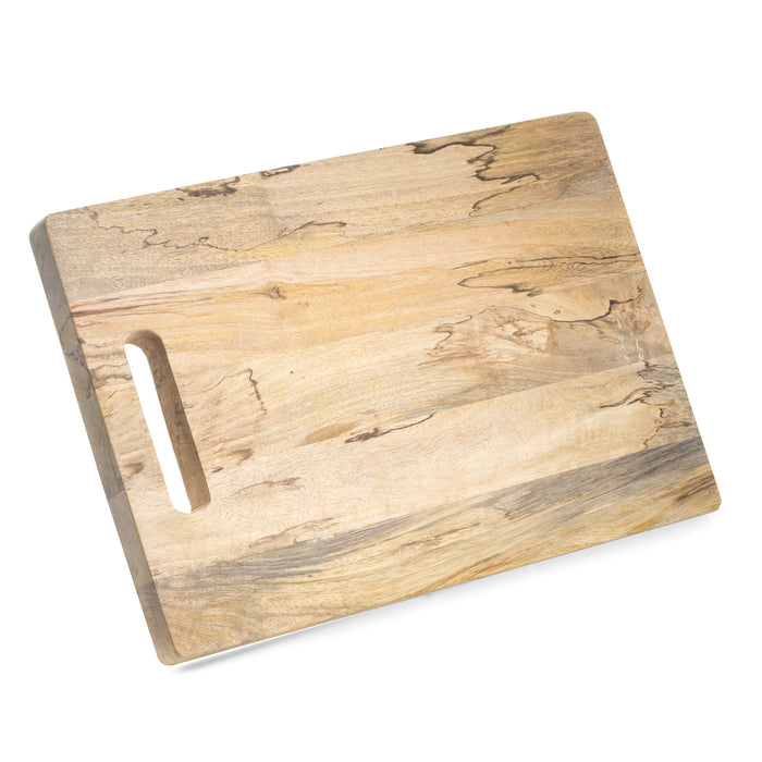 Occasion Gallery Natural  Color Rectangular 18" X 12.5" Cheese & Charcuterie Board. Made of Fruit Wood From a Mango Tree.  18 L x 12.5 W x 1.35 H in.