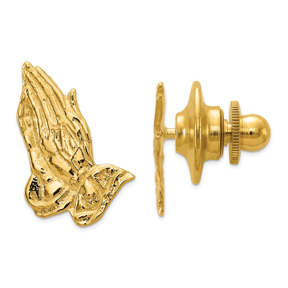 Occasion Gallery, Men's Accessories, 14k Yellow Gold Praying Hands Tie Tac