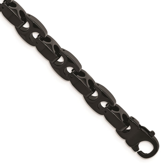 Chisel Brand Jewelry, Tungsten Black IP-plated 9in Men's Bracelet