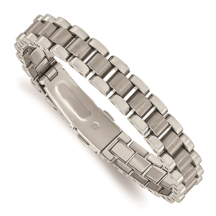 Chisel Brand Jewelry, Tungsten Polished and Matte Men's Bracelet