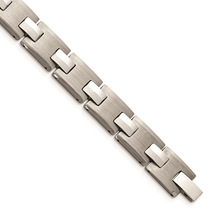 Chisel Brand Jewelry, Tungsten Polished and Satin Men's Bracelet