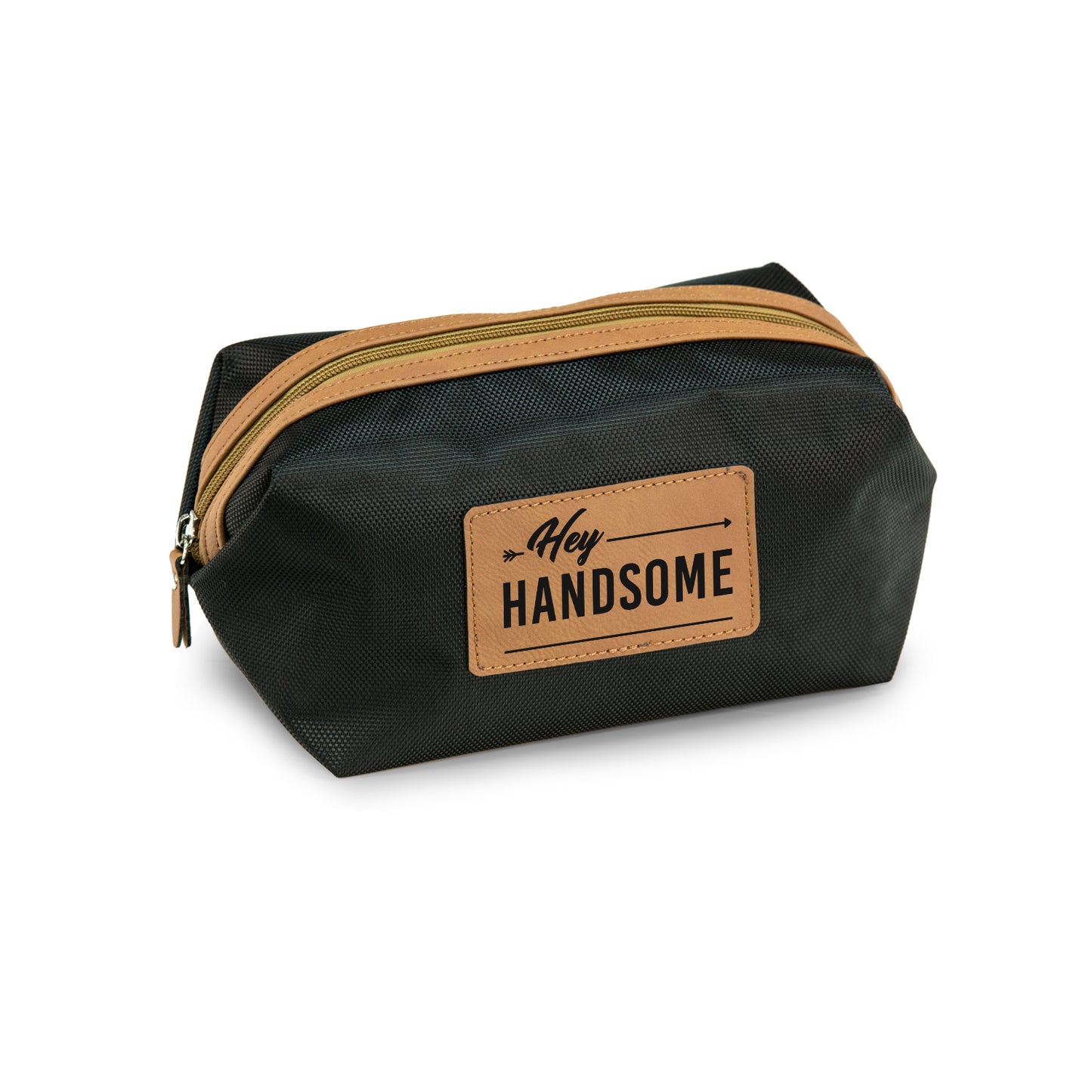 Occasion Gallery Black/Grey Color Hey Handsome water resistant performance nylon dope kit with saddle accents.  9 L x 4.5 W x 5 H in.