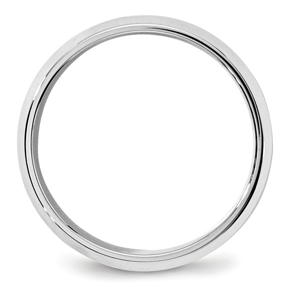 10k White Gold 7mm Bevel Edge Comfort Fit Wedding Band Size 13.5
