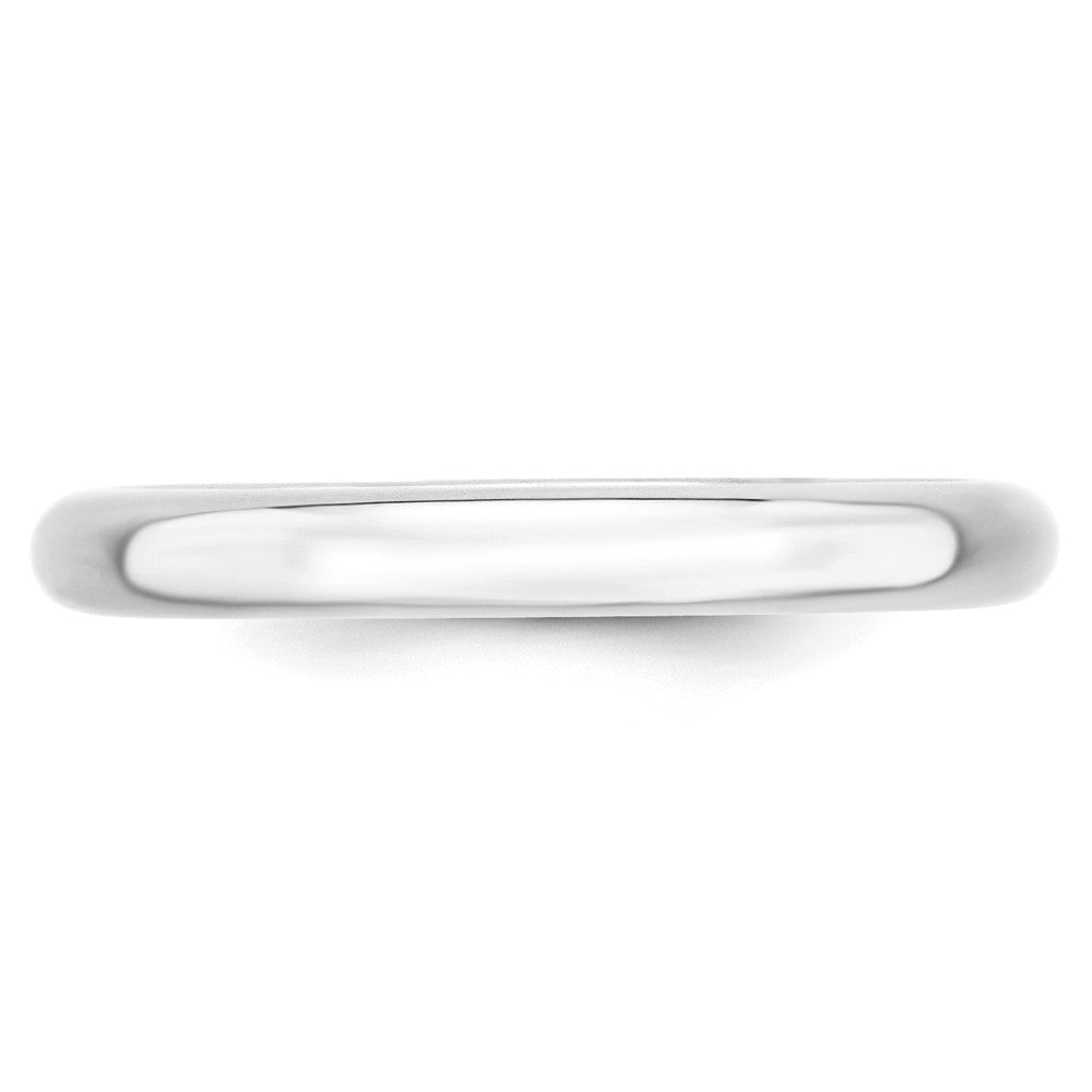 10k White Gold 3mm Standard Comfort Fit Wedding Band Size 8