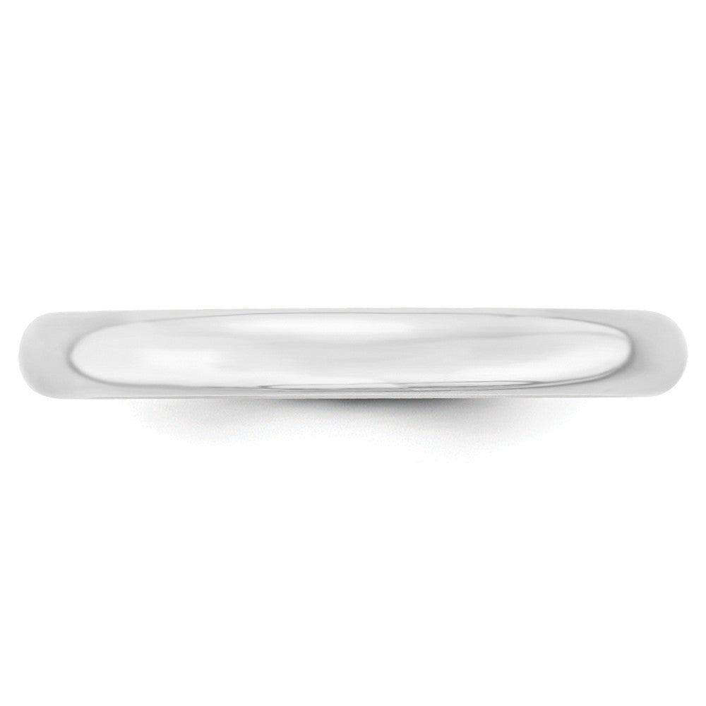 10k White Gold 3mm LTW Comfort Fit Wedding Band Size 4
