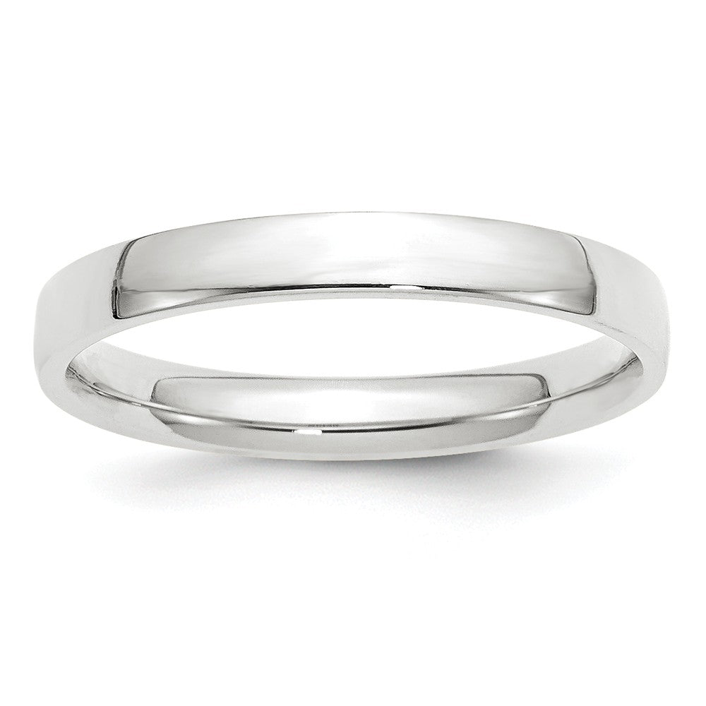 10k White Gold 3mm LTW Comfort Fit Wedding Band Size 4