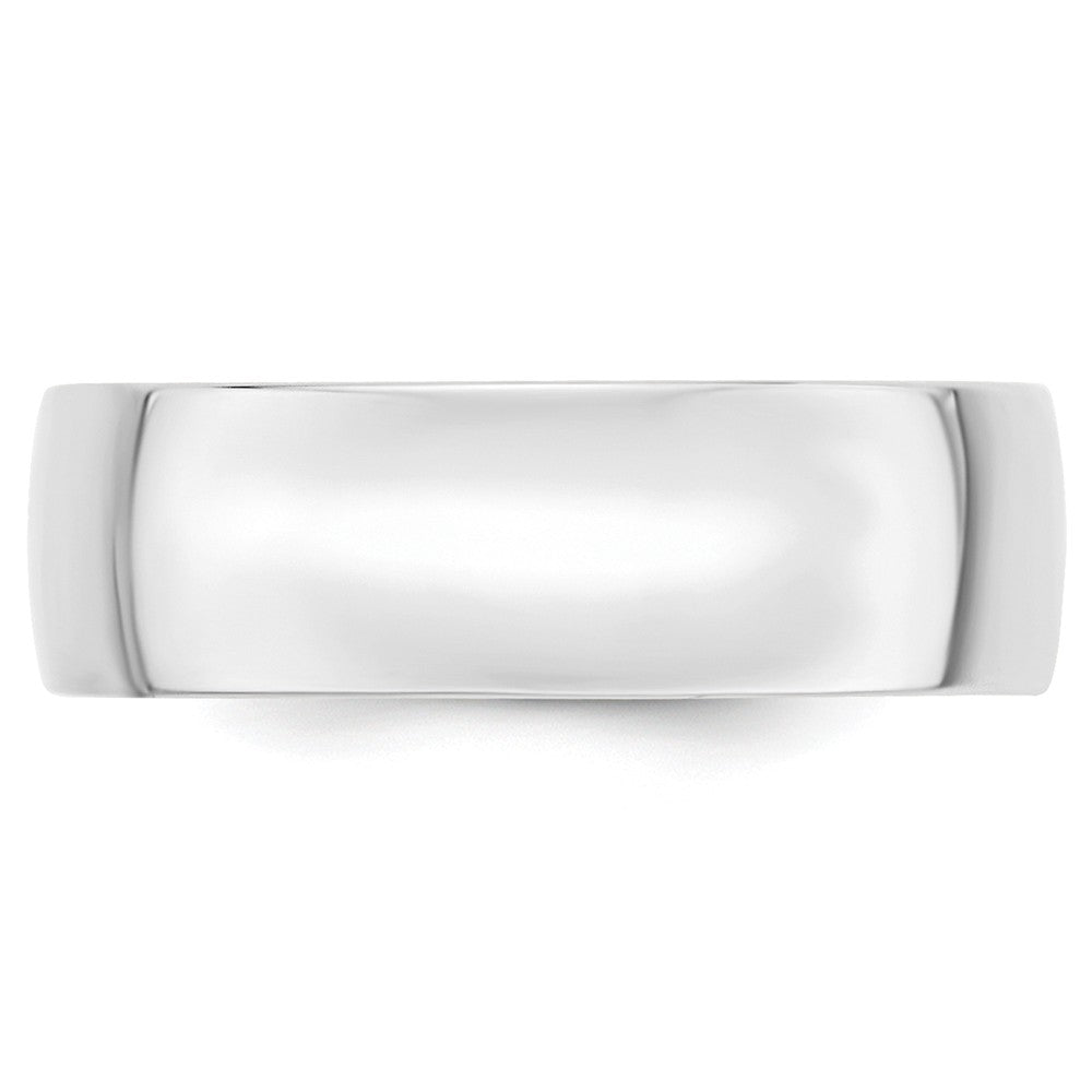 10k White Gold 7mm LTW Comfort Fit Wedding Band Size 6