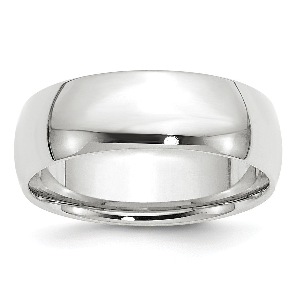 10k White Gold 7mm LTW Comfort Fit Wedding Band Size 6