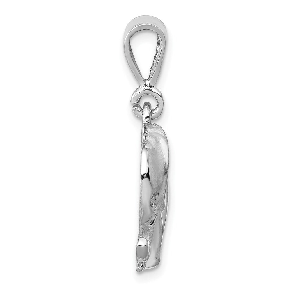 Million Charms 14K White Gold Themed Elephant Charm