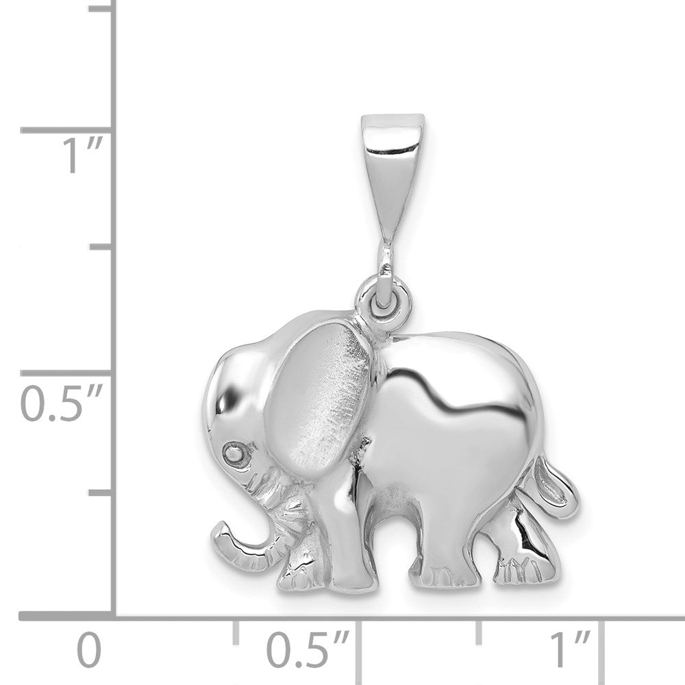 Million Charms 14K White Gold Themed Elephant Charm